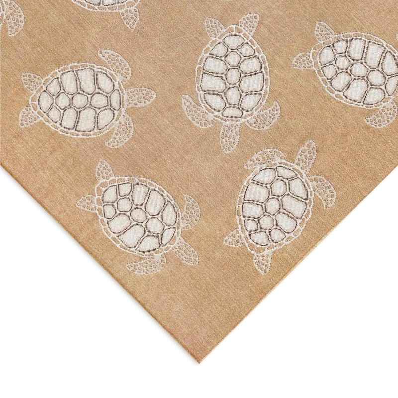 Indoor/Outdoor Textured Sea Turtles Polypropylene Rug, 39